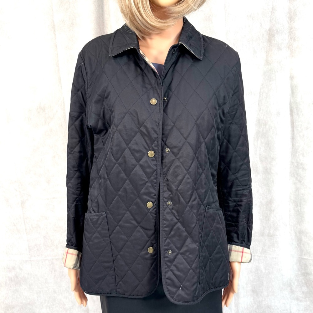Burberry Black Utility Jacket with Diamond Quilting
